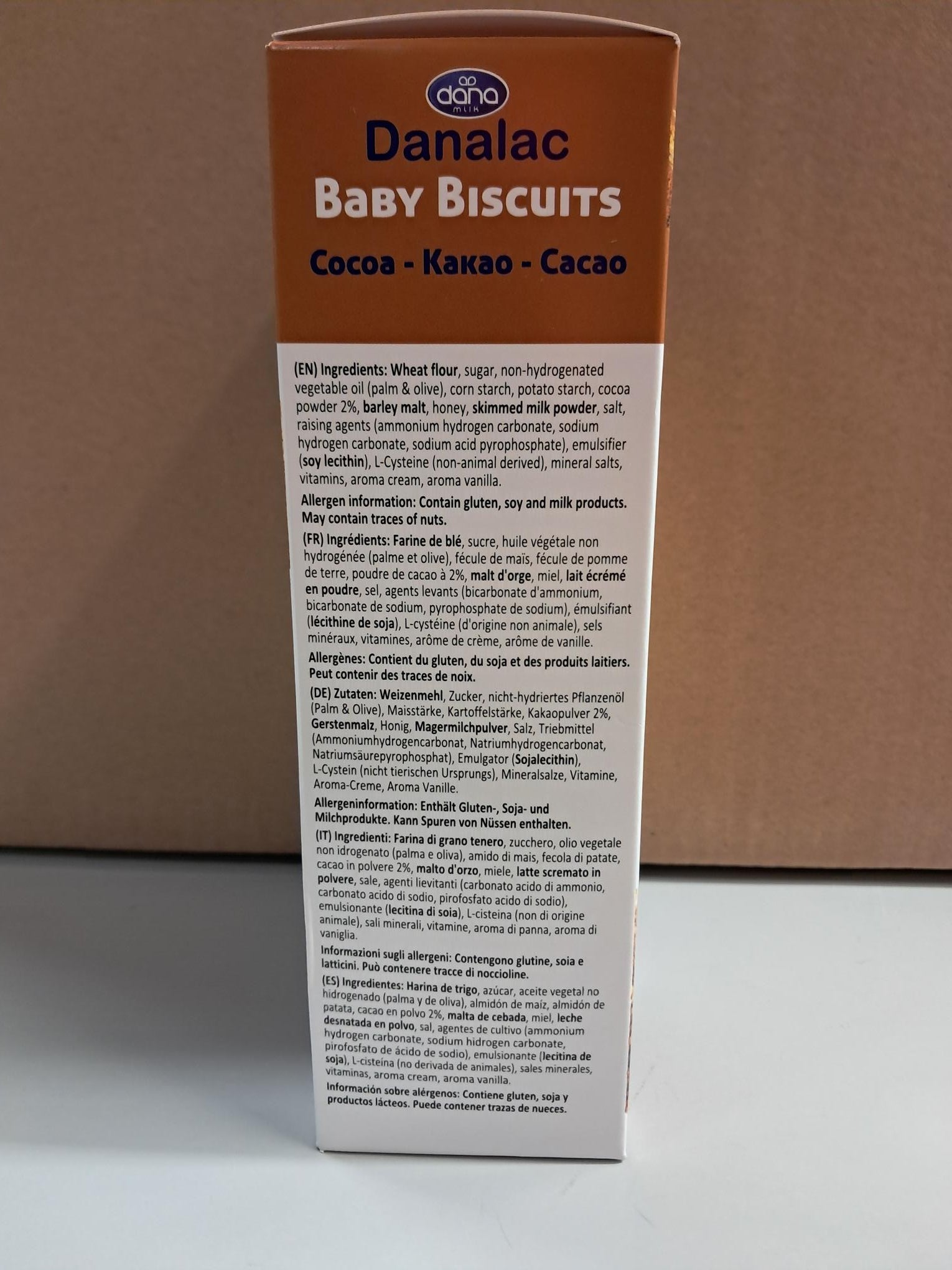 Danalac, Cocoa Baby Biscuits Pack of Finger Food Snack for Toddlers 6+ Months with Calcium Iron and Vitamins, 120g