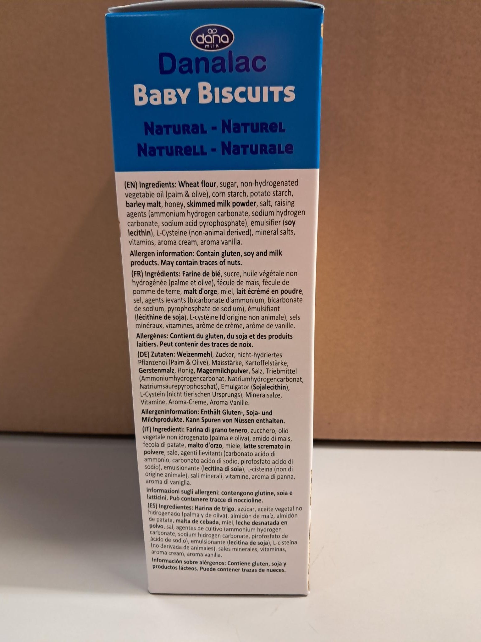 Danalac, Natural Baby Biscuits Finger Food Snack for Toddlers 6+ Months with Calcium Iron and Vitamins, 120g