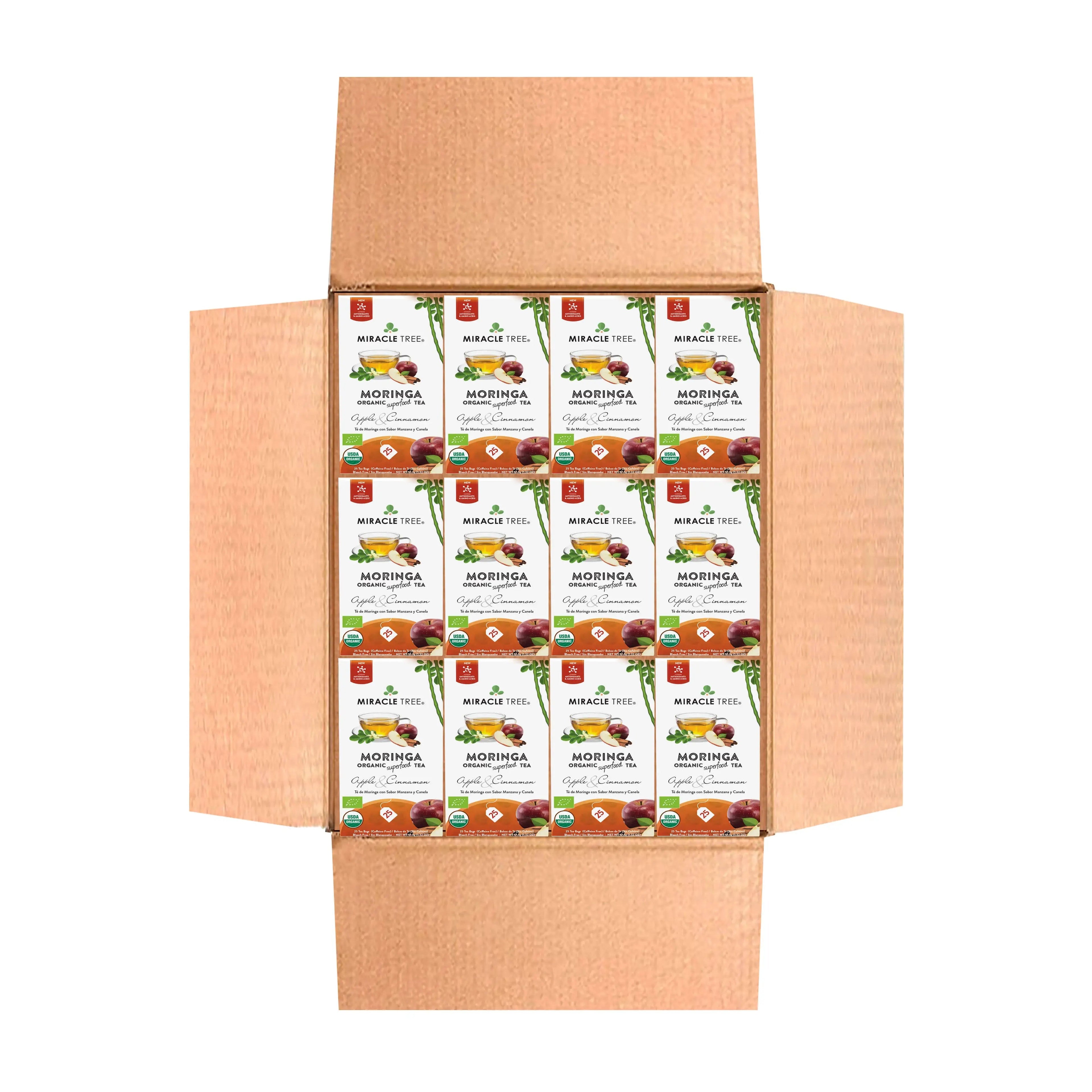 Organic Moringa Tea - Apple & Cinnamon - Caffeine-Free Herbal Tea