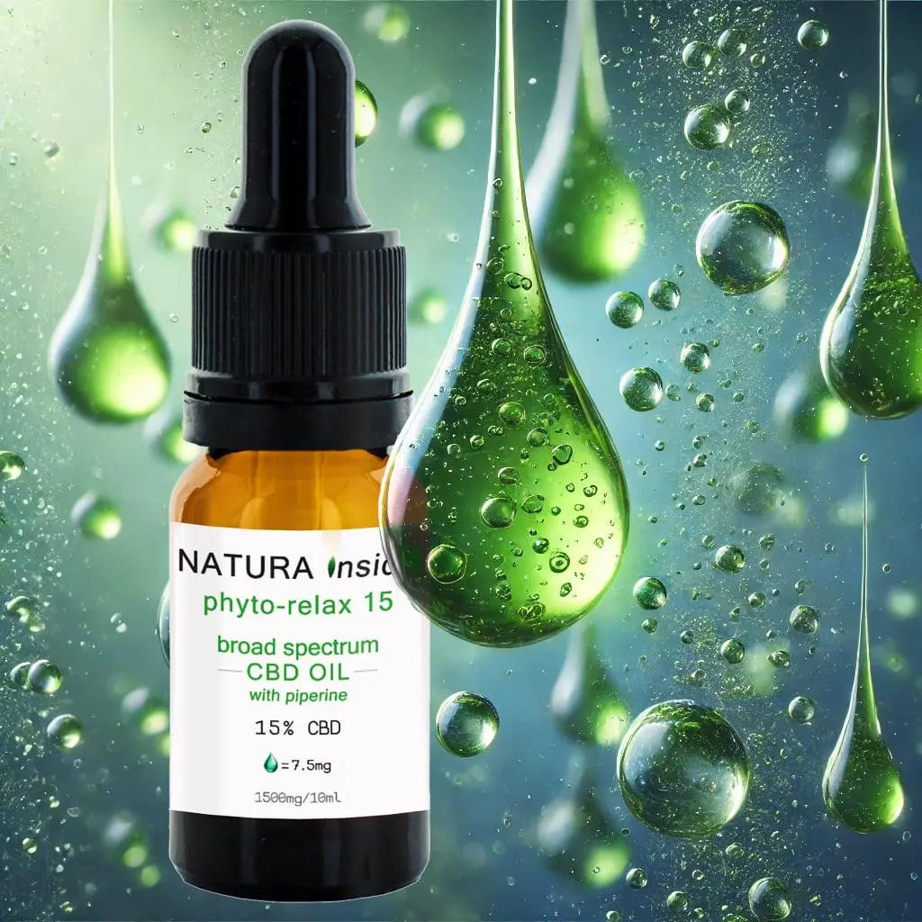 Natura Inside Broad Spectrum Cannabis Oil – 15% CBD with Piperine, Phytorelax Series, 10ml