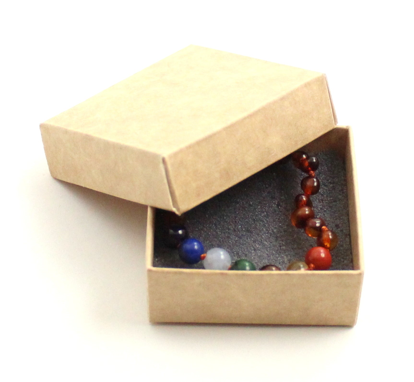 Amber Cognac Knotted Baltic Bracelet With Chakra Gems