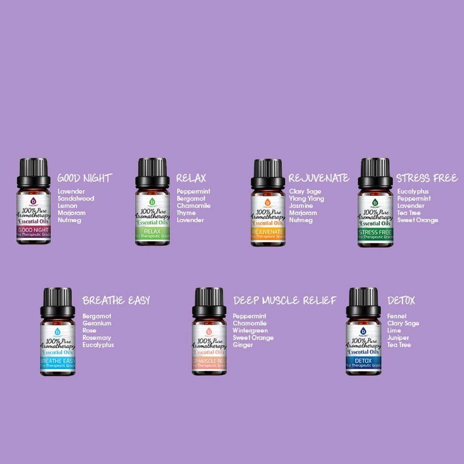 14 Pack of 100% Pure Essential Aromatherapy Oils