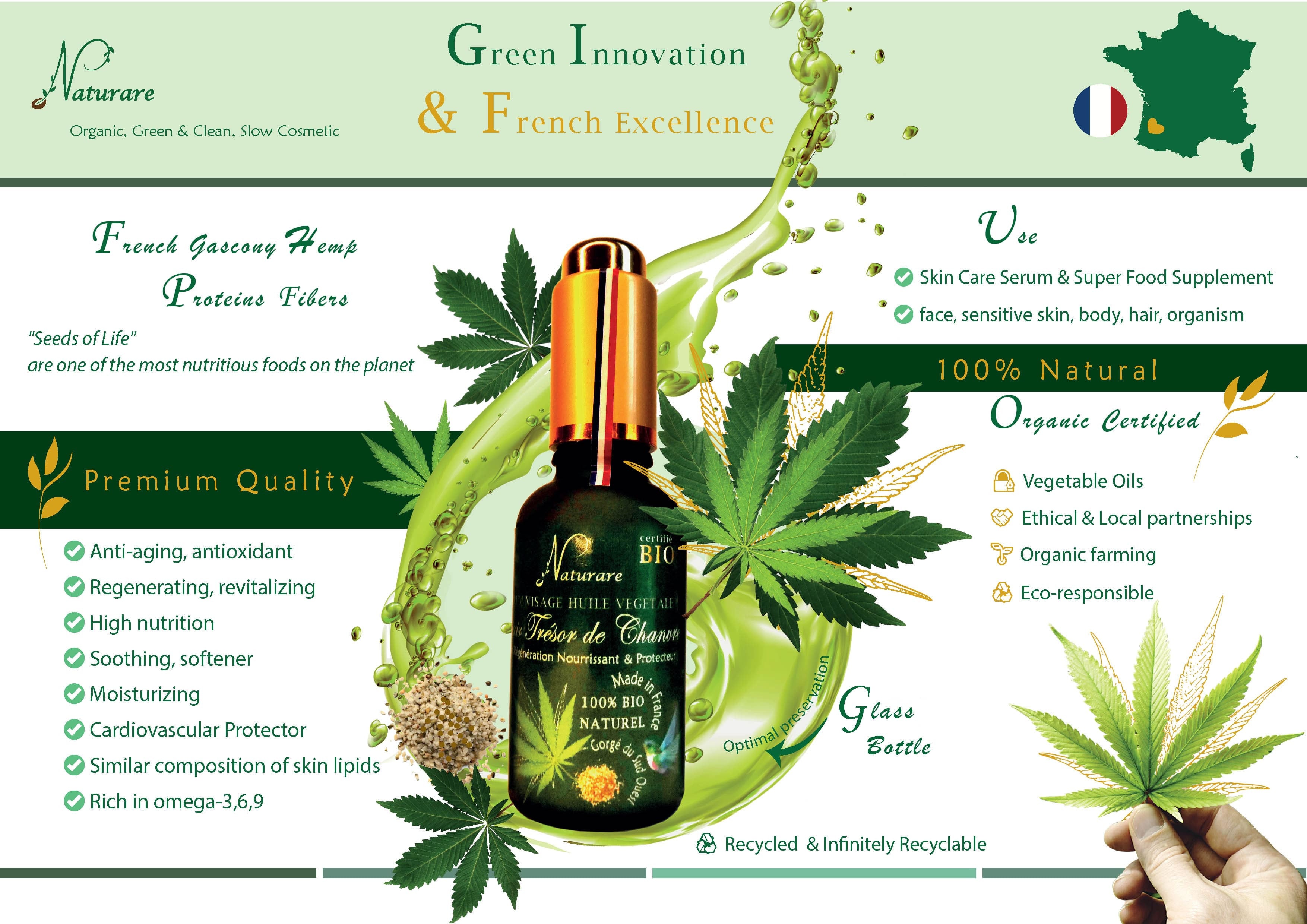 DROP - ORGANIC HEMP TREASURE ELIXIR - Vegetable Oil, Food Supplement